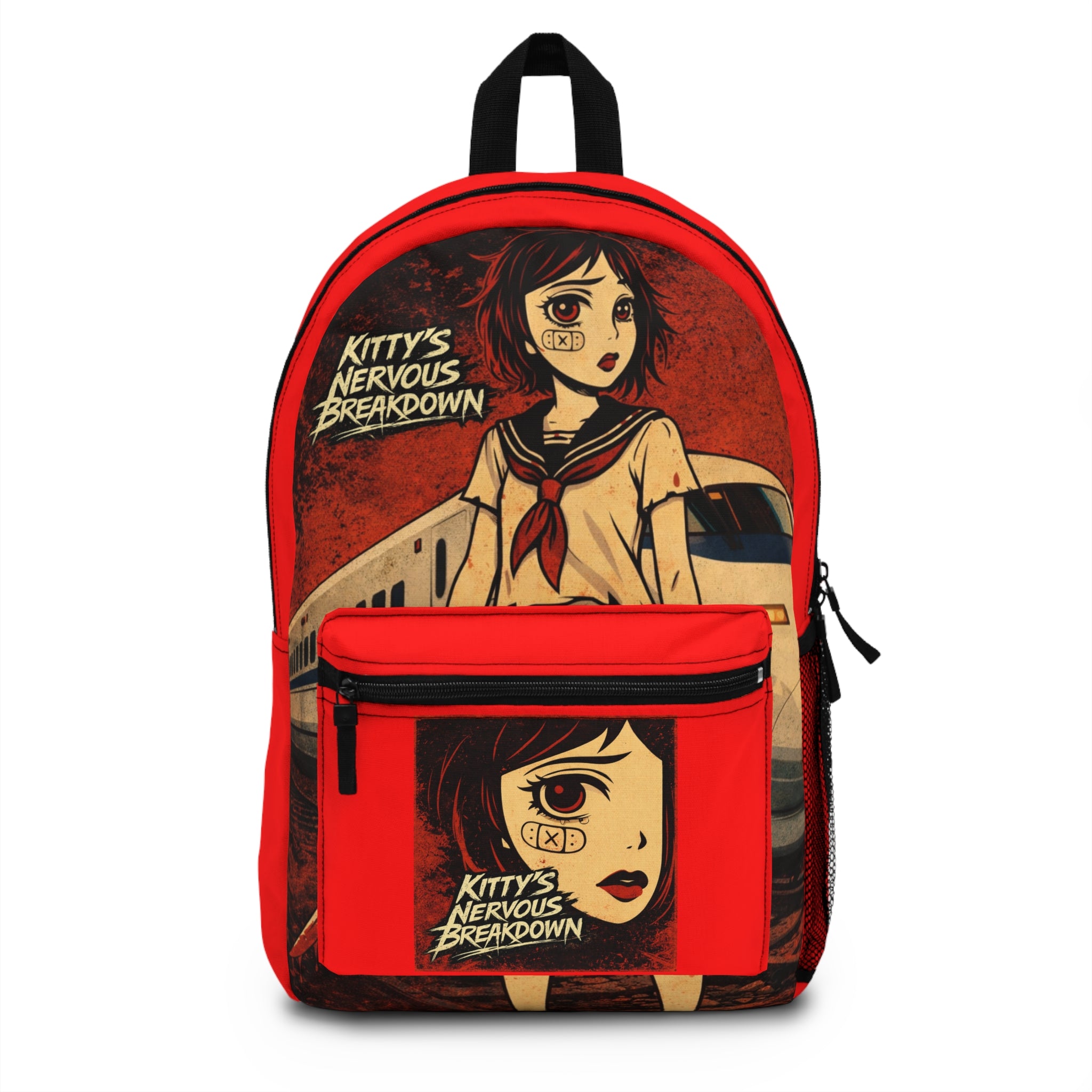 Copy of Nervous Breakdown Red Graphic Backpack