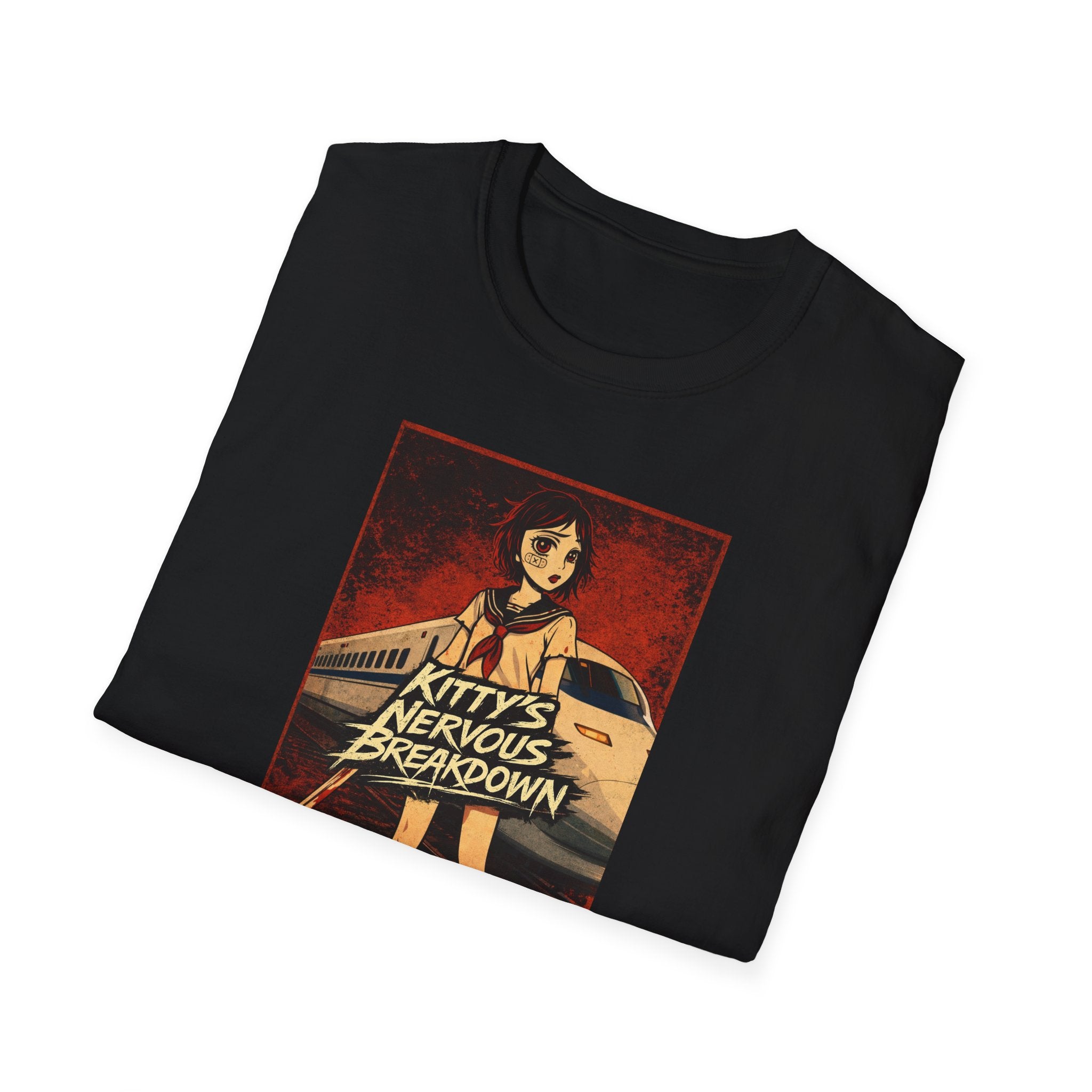 Kitty's Nervous Breakdown Vintage Poster T‑Shirt