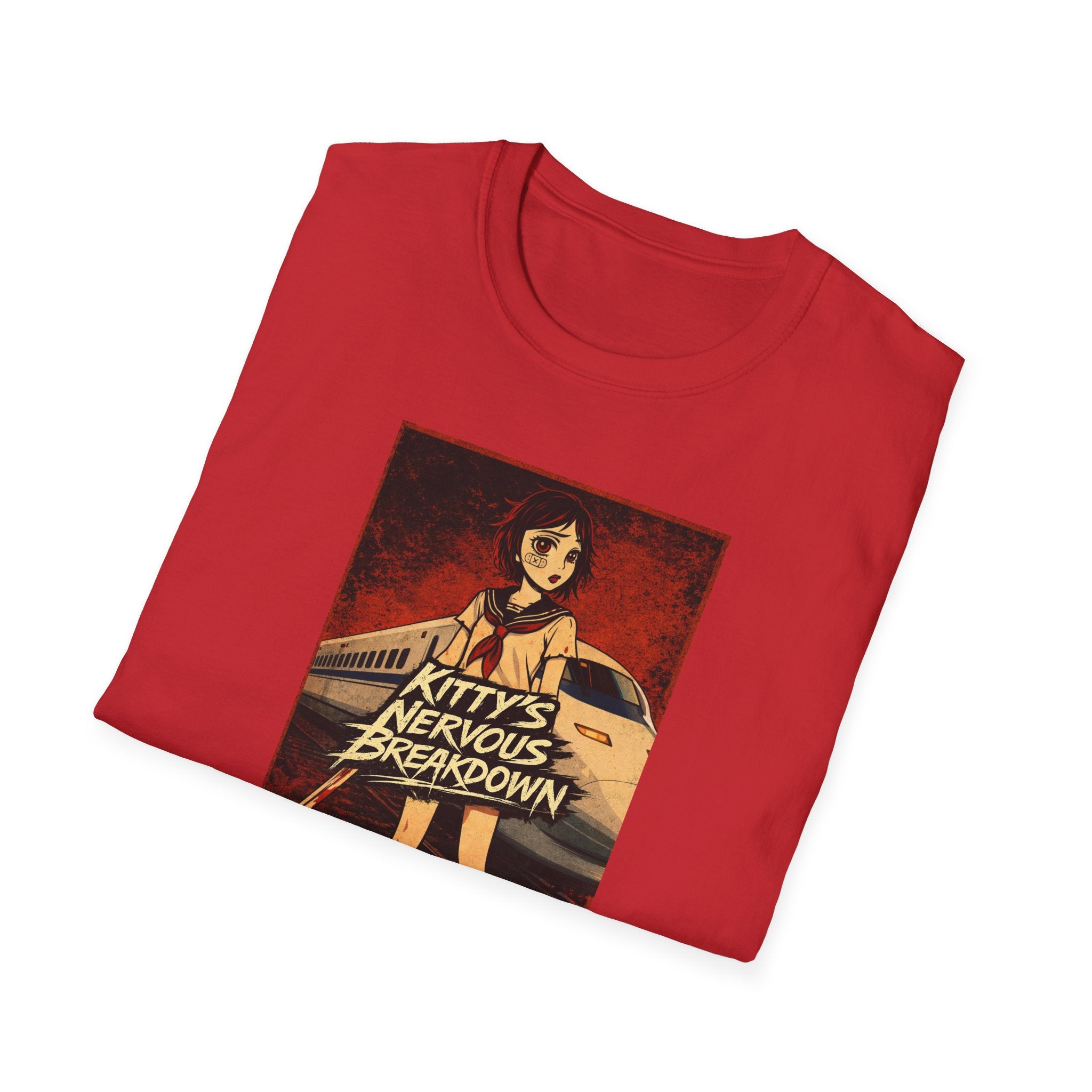 Kitty's Nervous Breakdown Vintage Poster T‑Shirt
