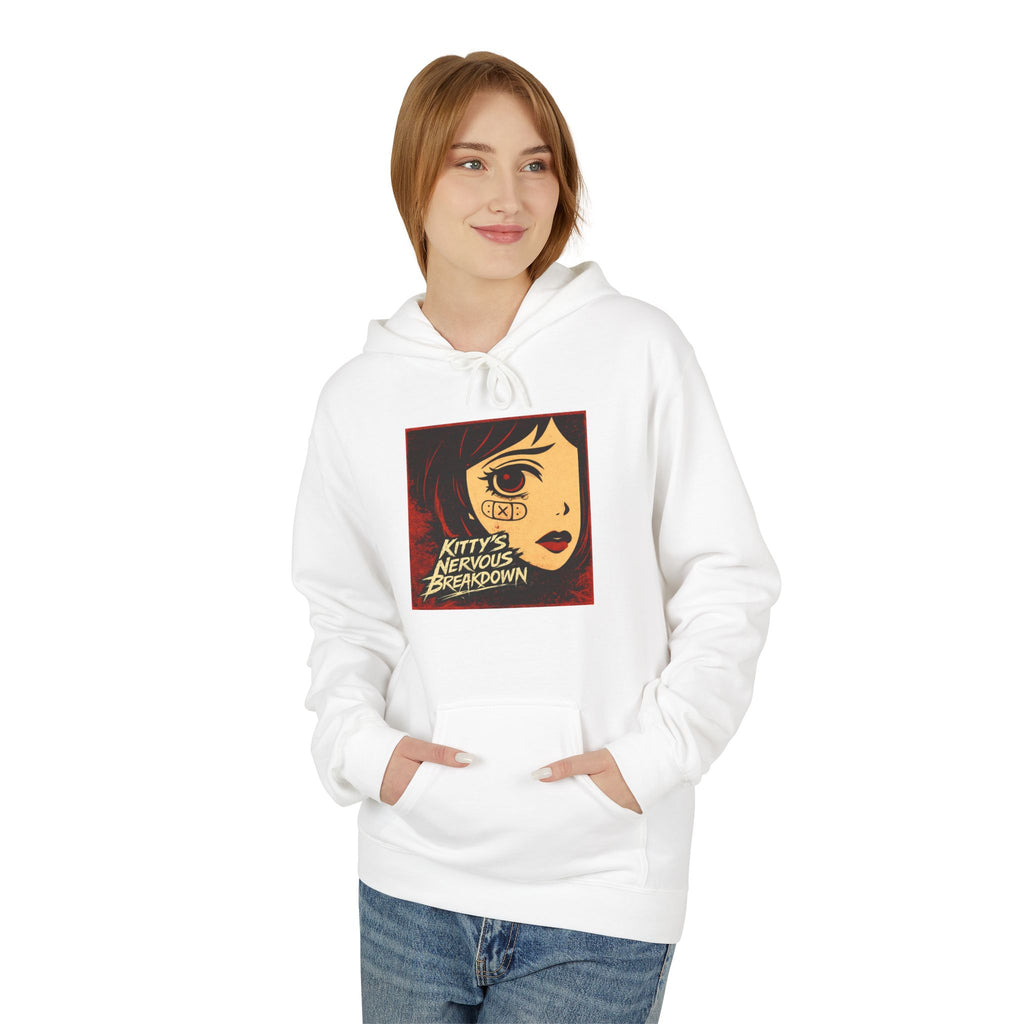 Retro Pop Art Hoodie — 'Kitty's Nervous Breakdown' Graphic Pullover