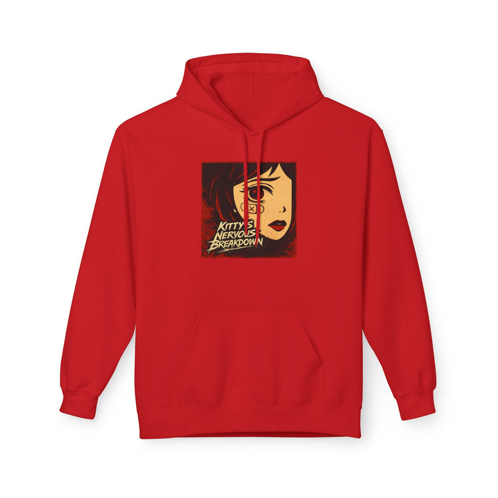 Retro Pop Art Hoodie — 'Kitty's Nervous Breakdown' Graphic Pullover