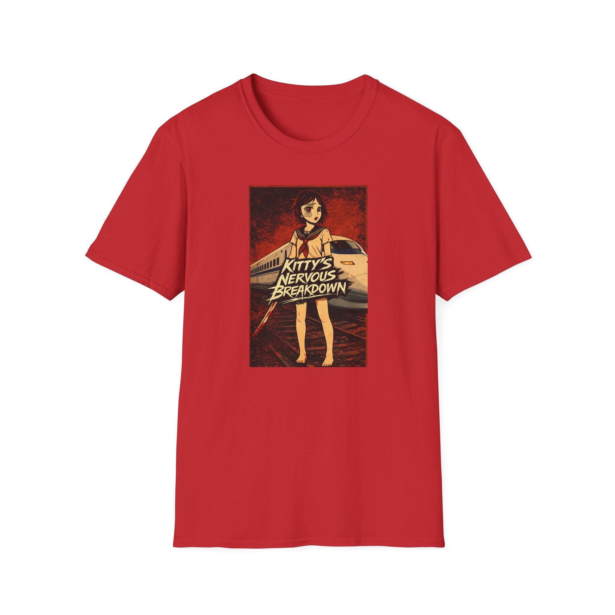Kitty's Nervous Breakdown Vintage Poster T‑Shirt
